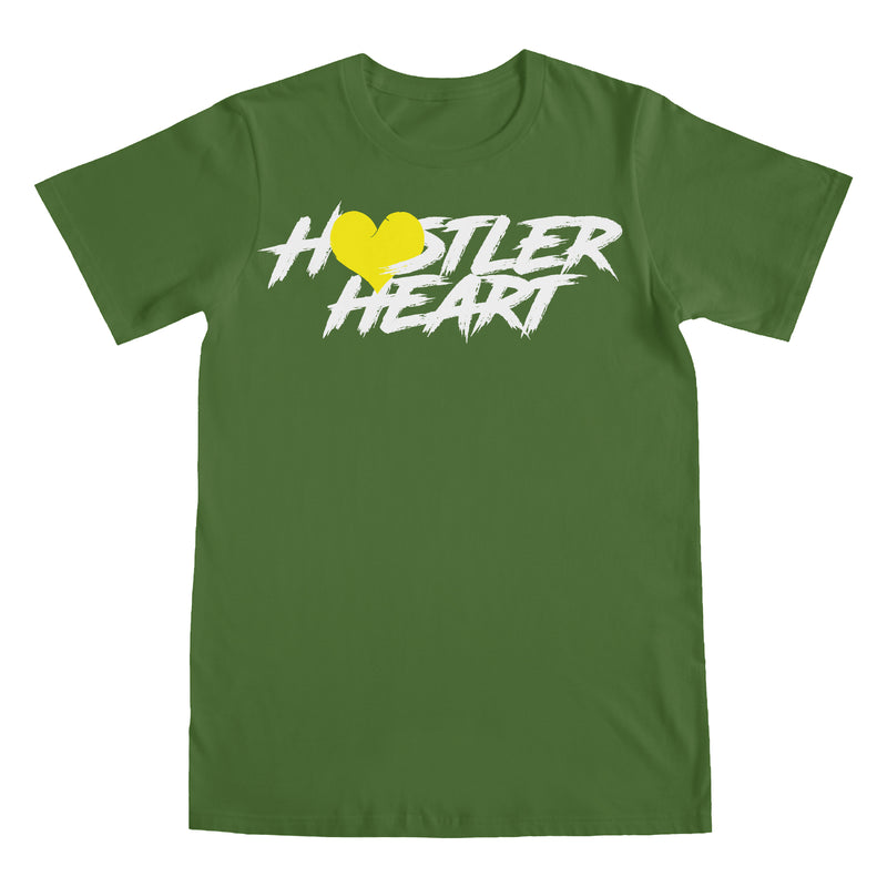 GREEN SHIRT / WHITE WRITING / YELLOW HEART