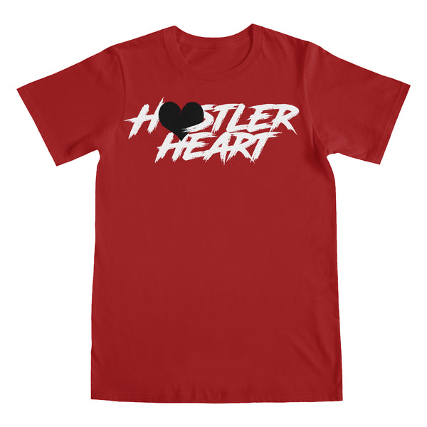 RED SHIRT / WHITE WRITING / BLACK HEART