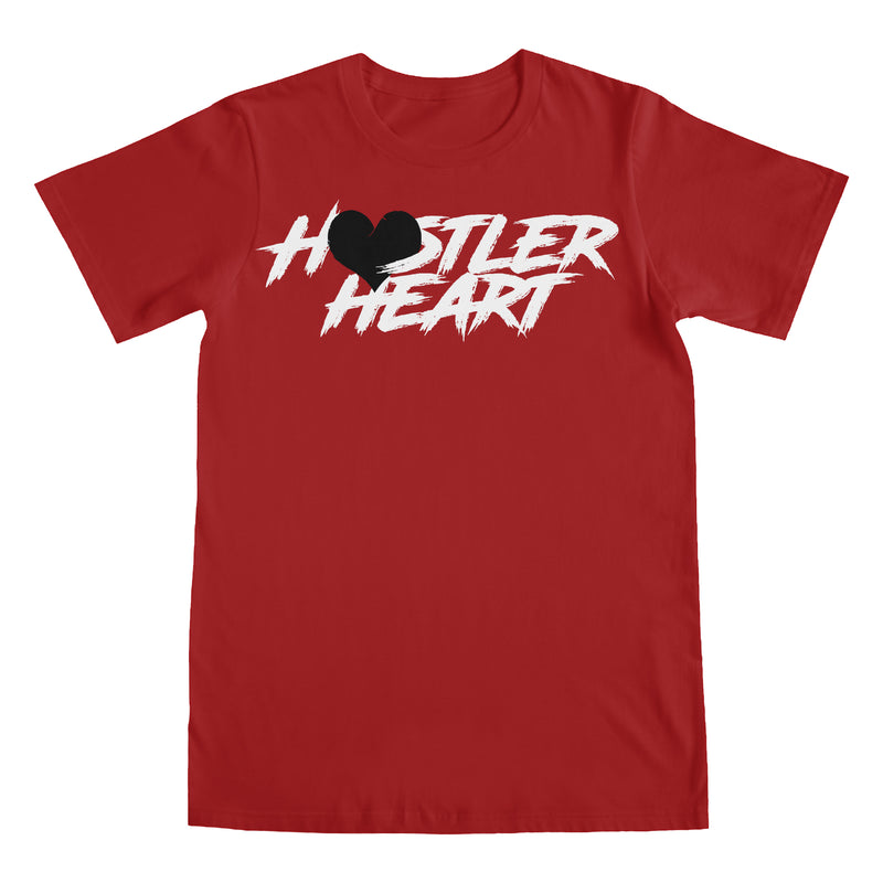 RED SHIRT / WHITE WRITING / BLACK HEART